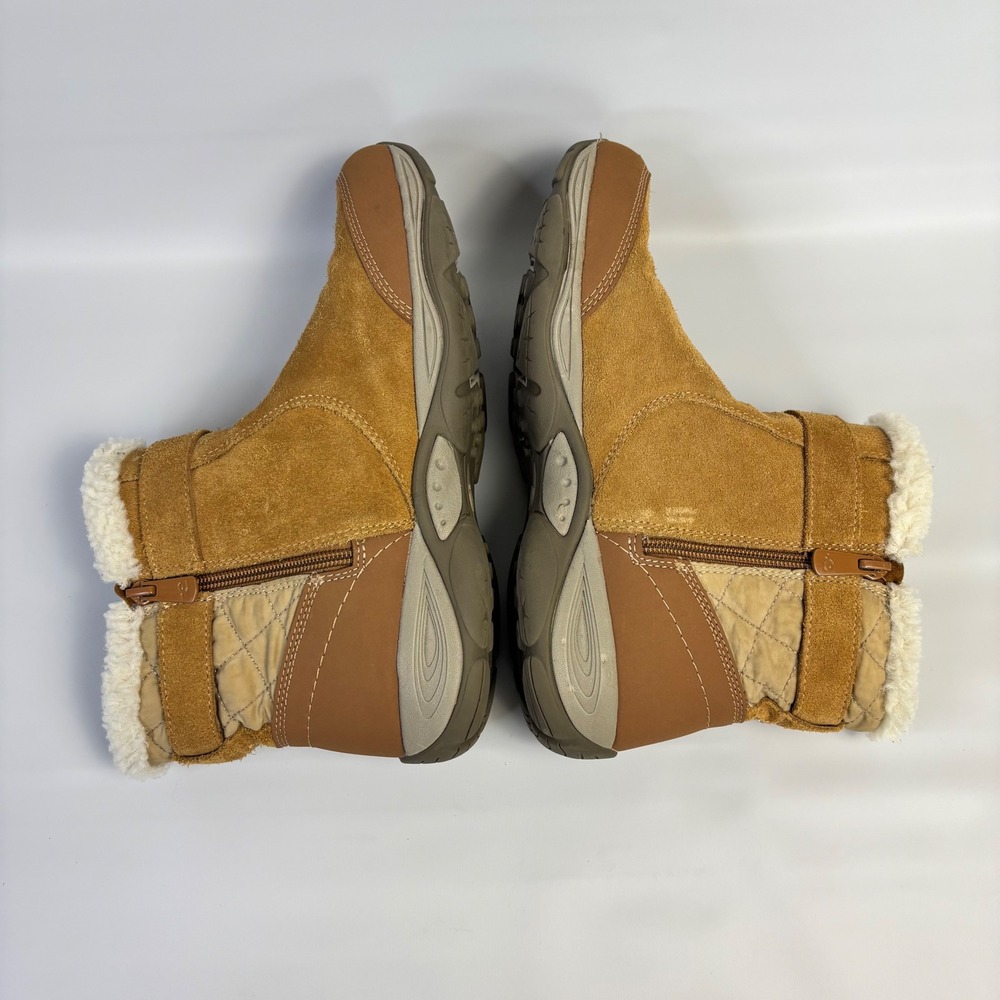 EASY SPIRIT Womens Brown Water Resistant Elk Round Toe Wedge Zip-Up Winter 9M - Picture 8 of 11